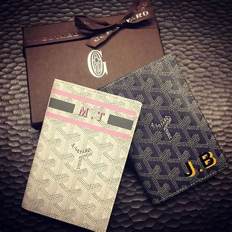 goyard passport holder personalized